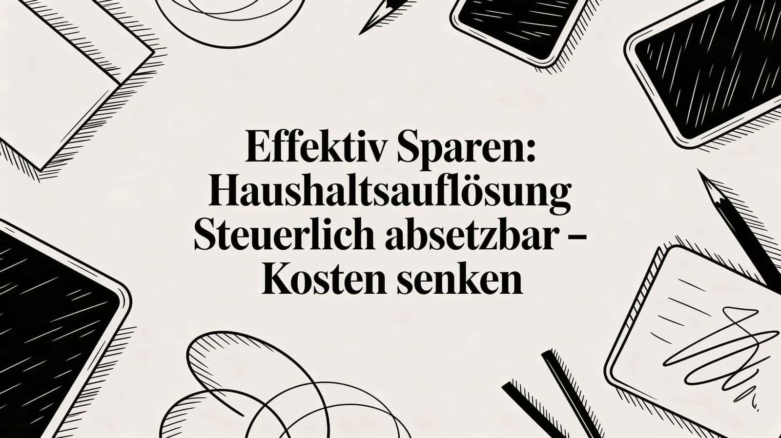 Haushaltsauflösung steuerlich absetzbar: Der komplette Leitfaden 2025