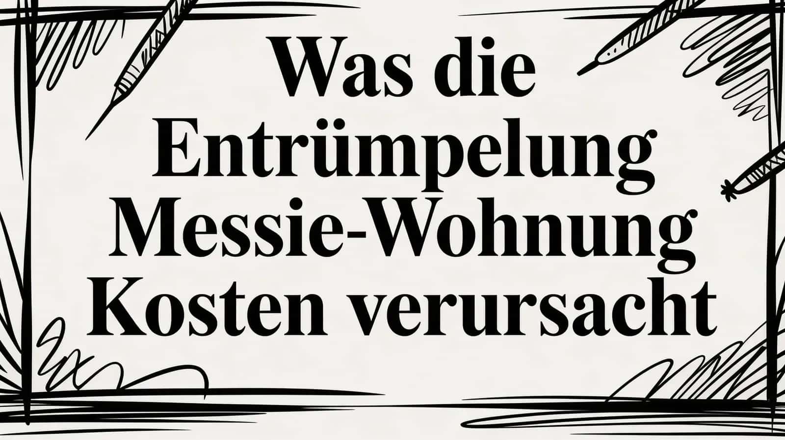 Entrümpelung Messie Wohnung Kosten: Ein ehrlicher Leitfaden