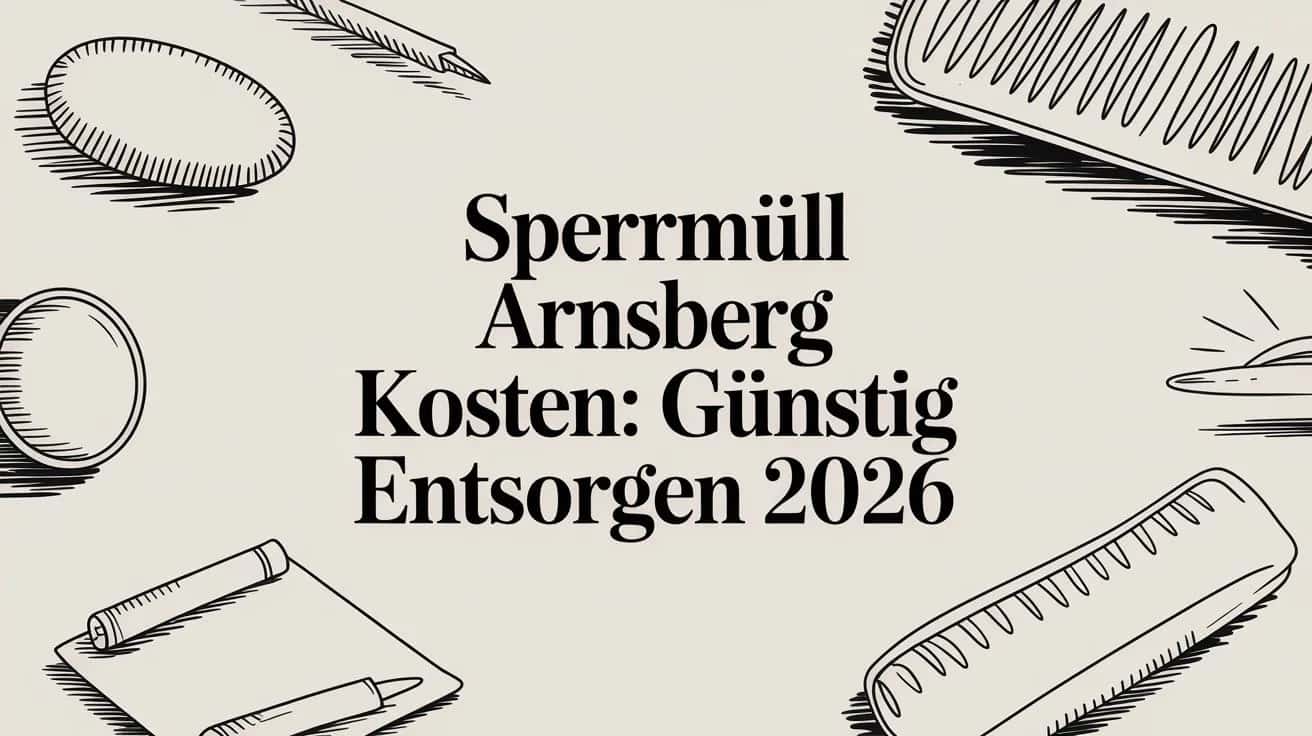 Sperrmüll Arnsberg Kosten: Günstig entsorgen 2026