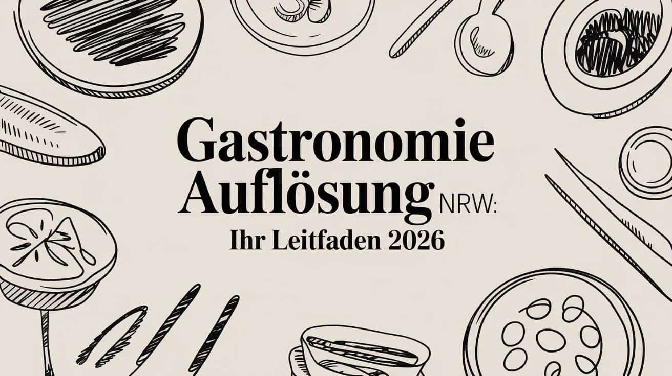 Gastronomie Auflösung NRW: Ihr Leitfaden 2026