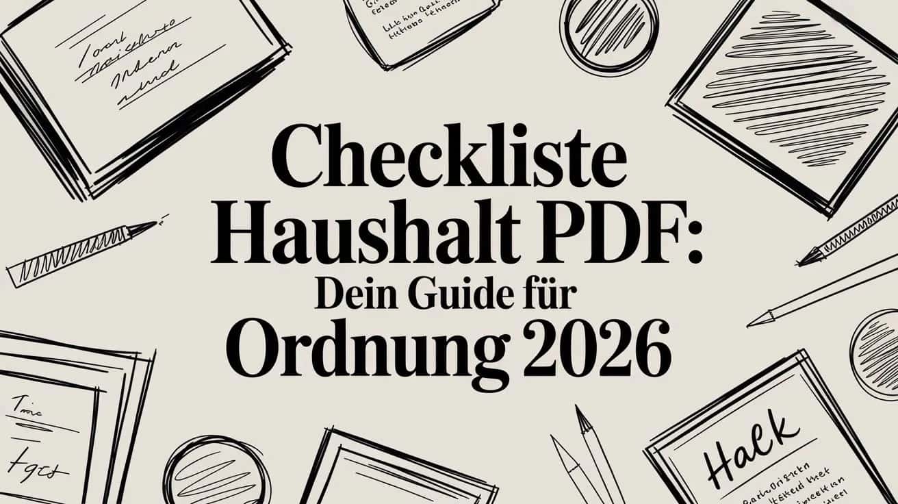 Checkliste Haushalt PDF: Dein Guide für Ordnung 2026