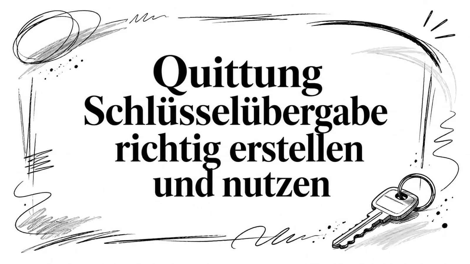 Quittung Schlüsselübergabe richtig erstellen und nutzen