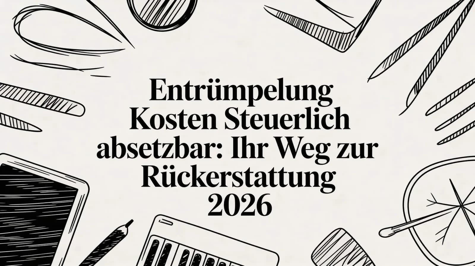 Entrümpelung kosten steuerlich absetzbar: Ihr Weg zur Rückerstattung 2026