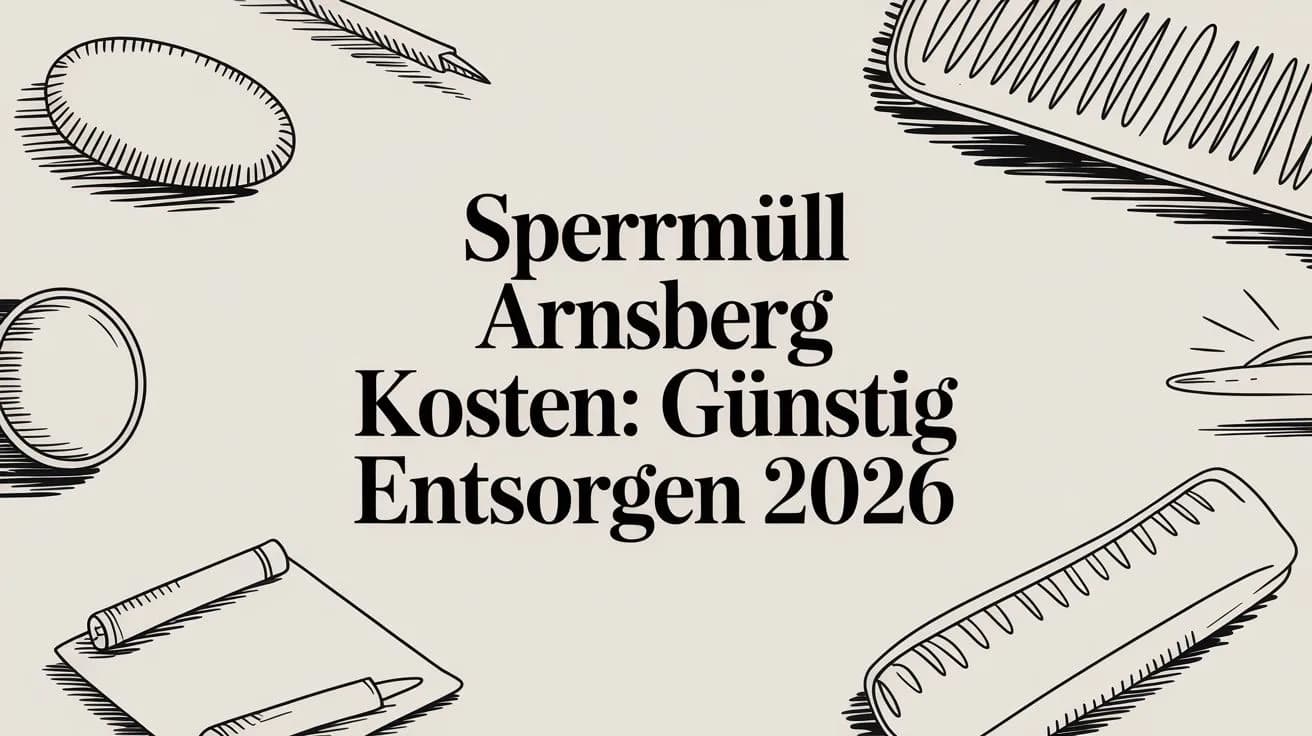 Sperrmüll Arnsberg Kosten: Günstig entsorgen 2026