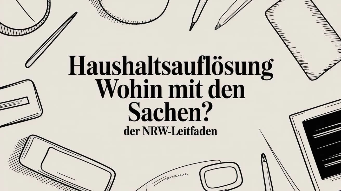 Haushaltsauflösung wohin mit den Sachen? Der NRW-Leitfaden