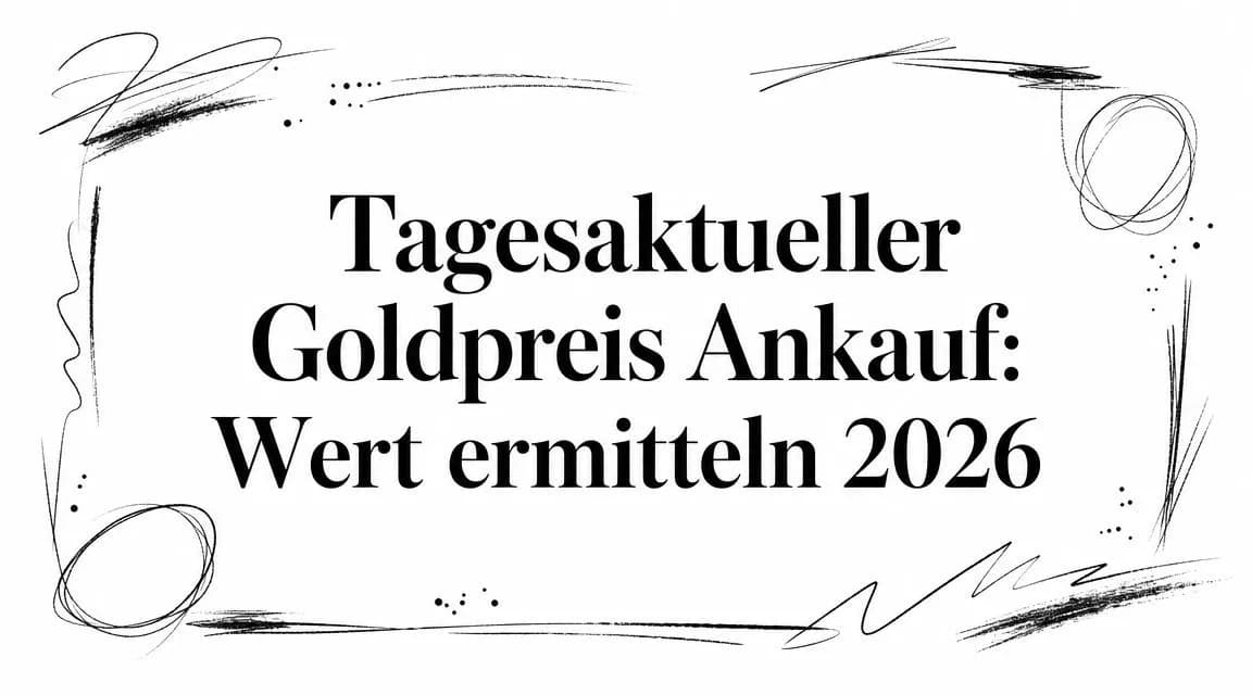 Tagesaktueller Goldpreis Ankauf: Wert ermitteln 2026