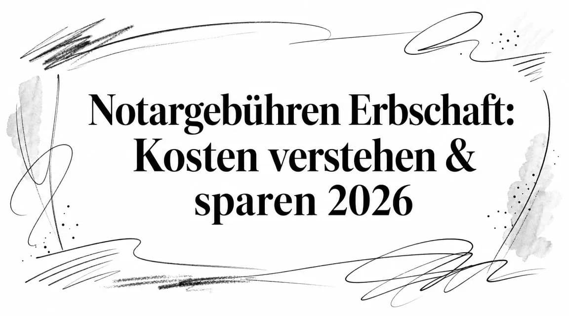 Notargebühren Erbschaft: Kosten verstehen & sparen 2026