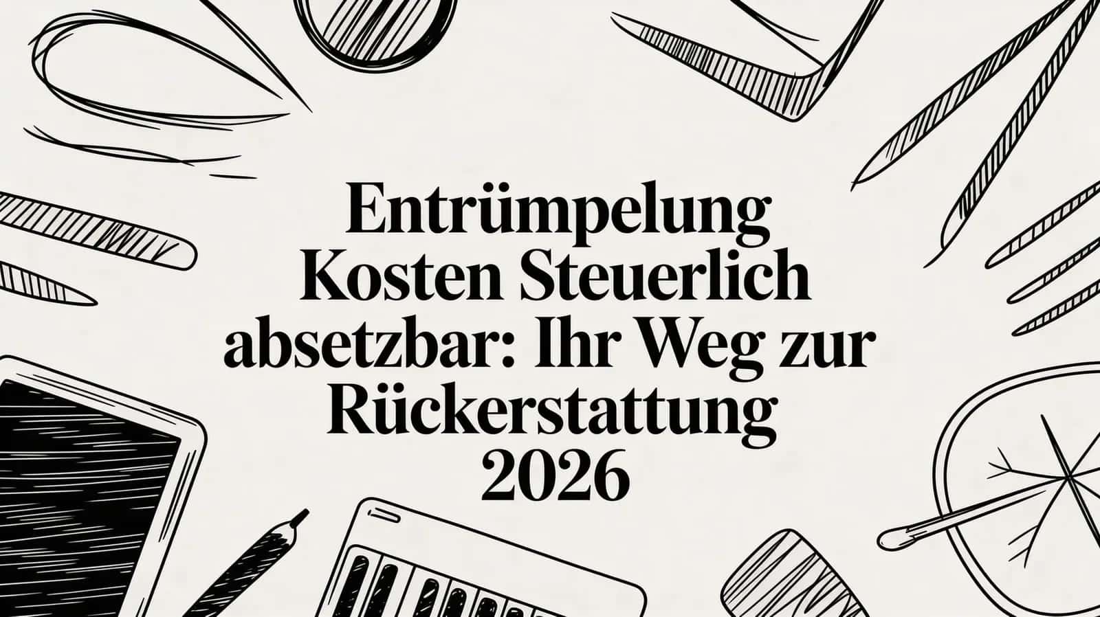 Entrümpelung kosten steuerlich absetzbar: Ihr Weg zur Rückerstattung 2026