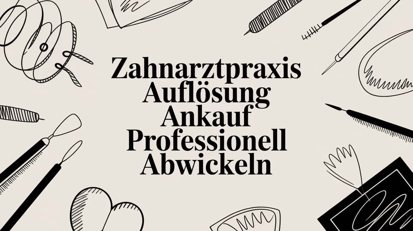 Zahnarztpraxis Auflösung Ankauf professionell abwickeln: Ihr Leitfaden 2026