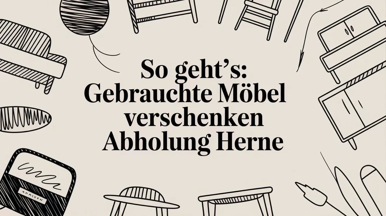 So geht’s: gebrauchte möbel verschenken abholung herne
