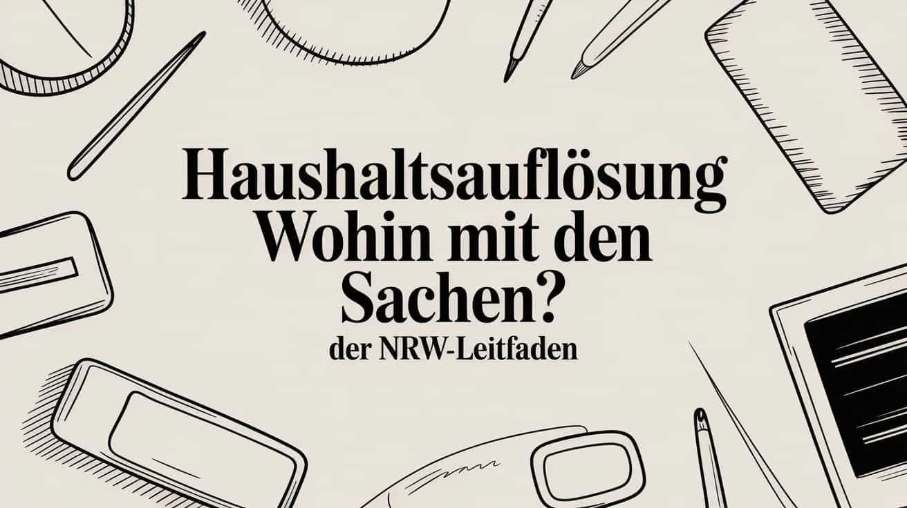 Haushaltsauflösung wohin mit den Sachen? Der NRW-Leitfaden