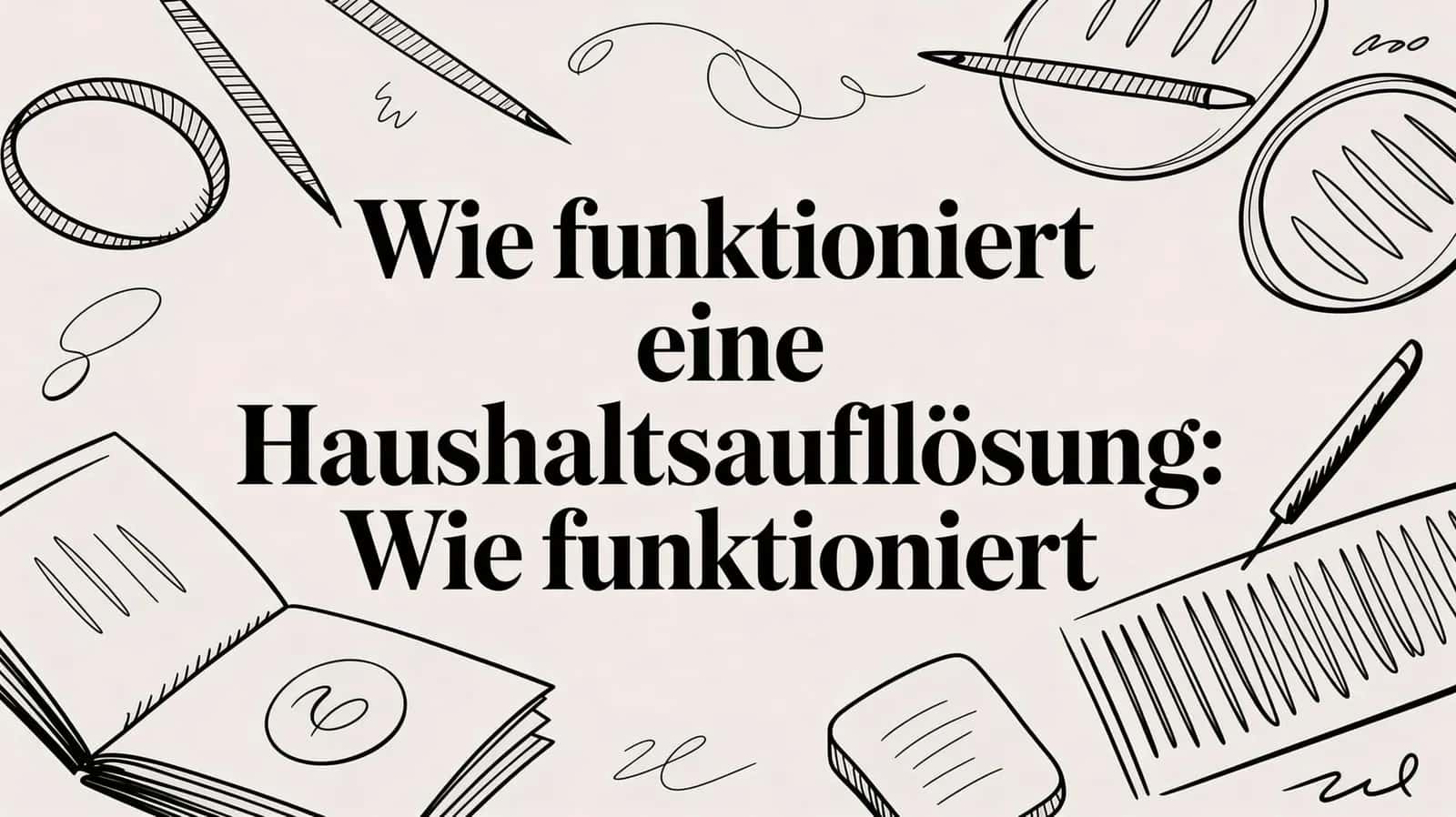 Wie funktioniert eine haushaltsauflösung: Wie funktioniert
