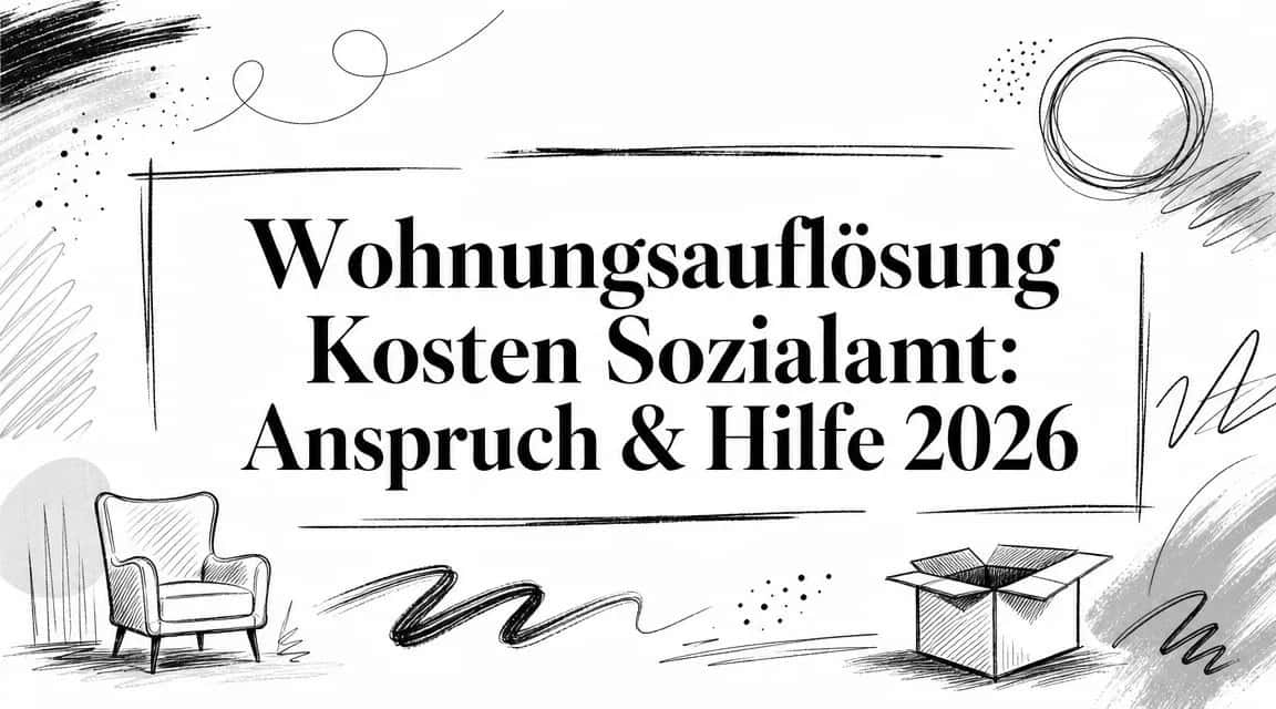 Wohnungsauflösung Kosten Sozialamt: Anspruch & Hilfe 2026