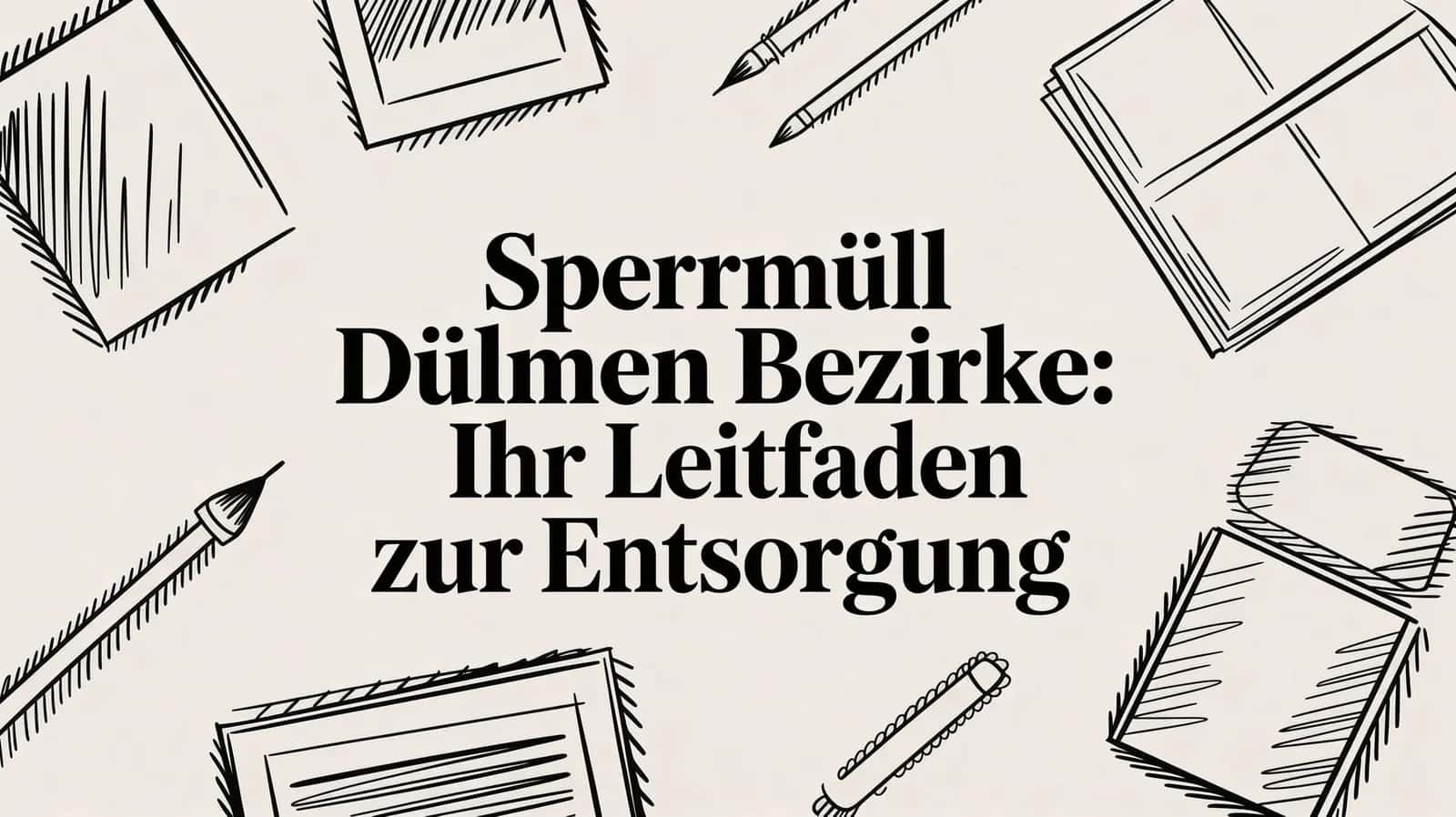 Sperrmüll Dülmen Bezirke: Ihr Leitfaden zur Entsorgung