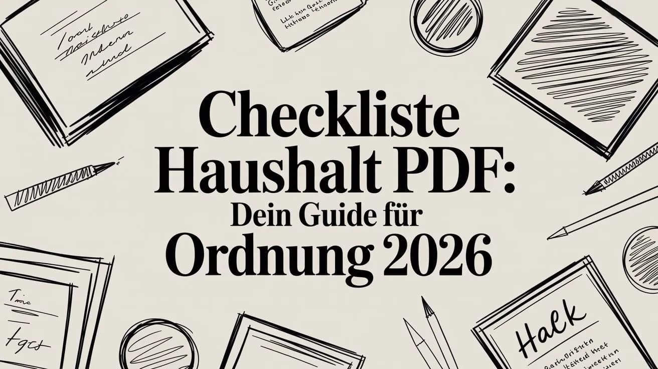 Checkliste Haushalt PDF: Dein Guide für Ordnung 2026