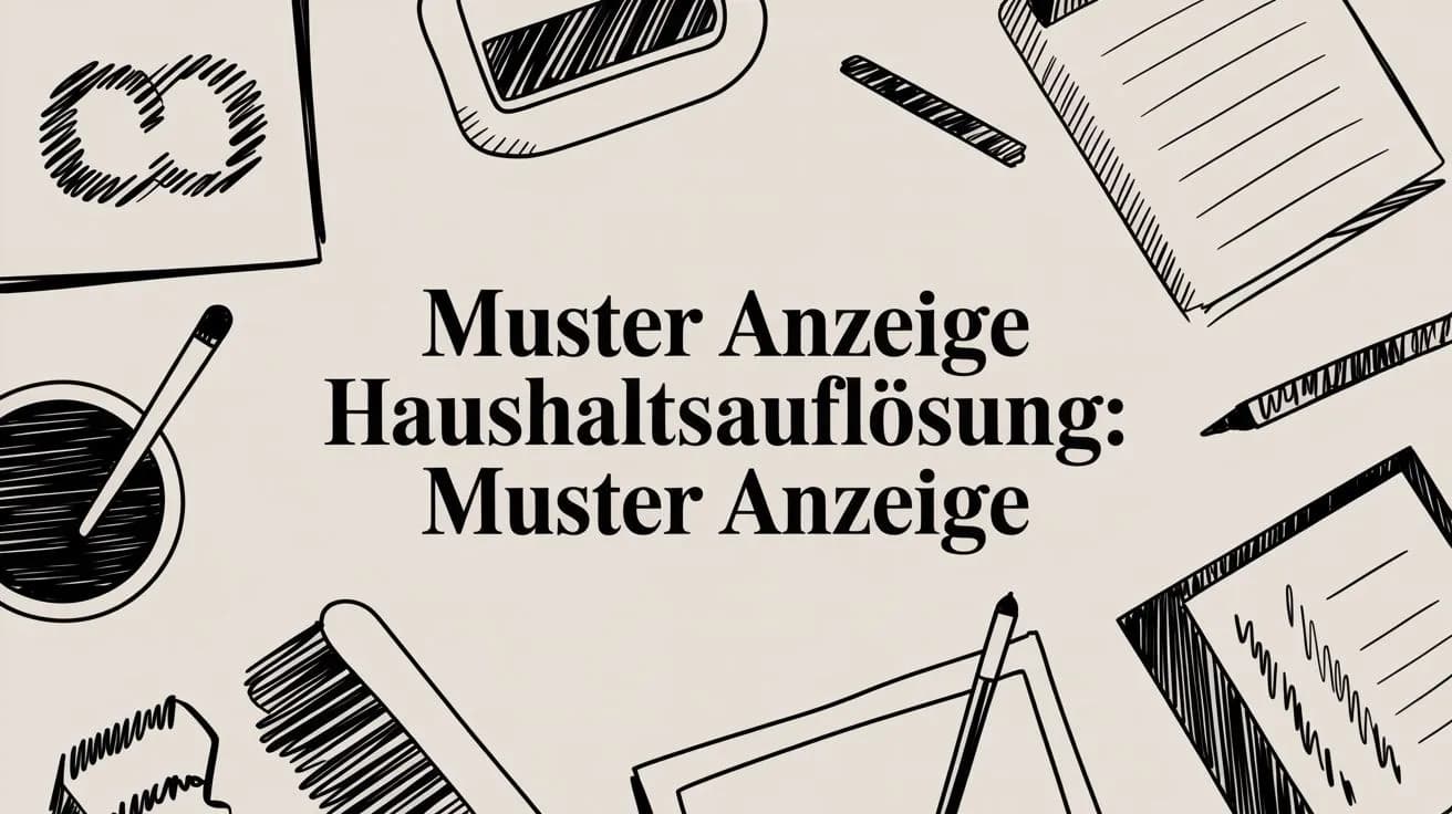 Muster anzeige haushaltsauflösung: Muster Anzeige