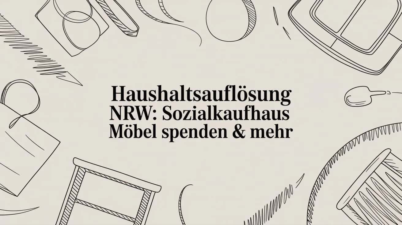 Haushaltsauflösung NRW: Sozialkaufhaus Möbel spenden & mehr
